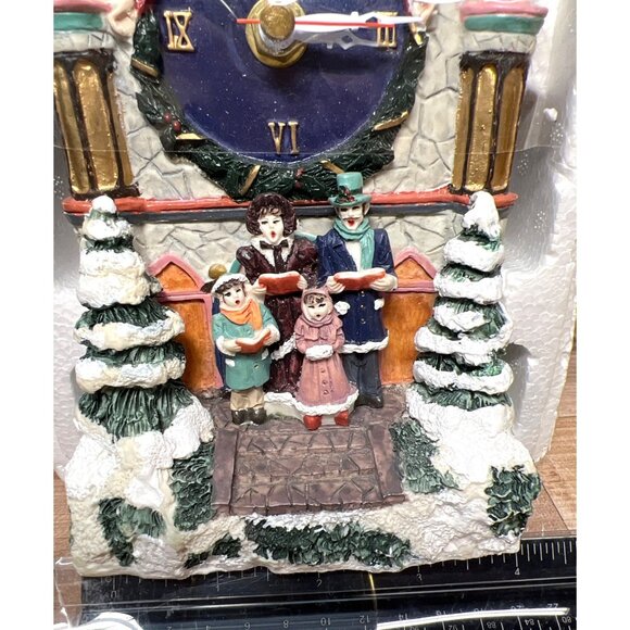 Vintage Christmas Carolers Clock With Roman Numerals - Picture 3 of 8